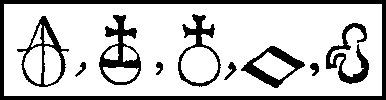 symbole alchimique de l'antimoine