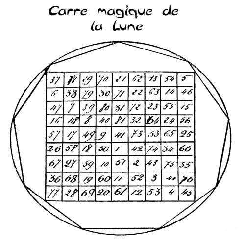 le carré magique de la lune