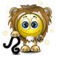 gif emoticone lion